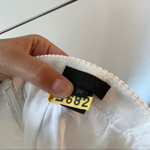 J. Crew Textured a-line skirt | White, 00 - Picture 6 of 6